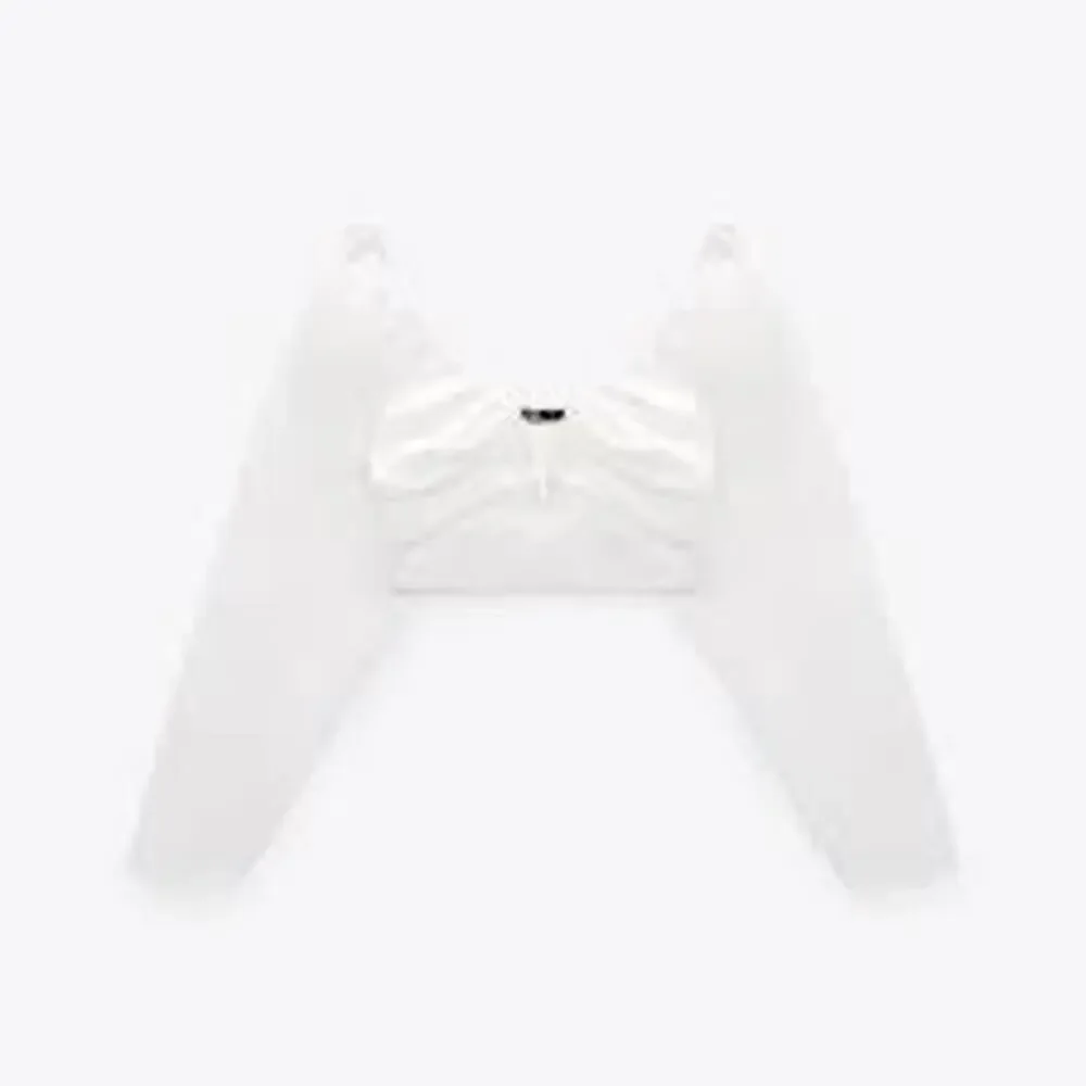 ZARA Gathered Crop Top